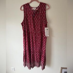 Beachlunchlounge Red and White Patterned Dress